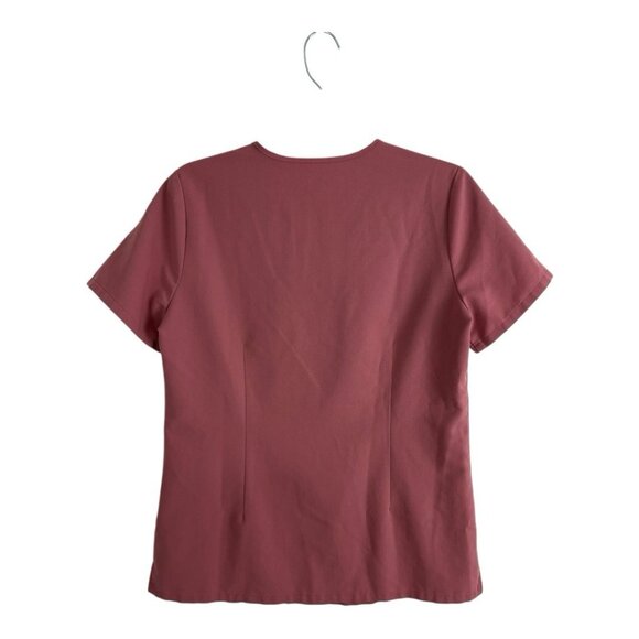 FIGS Technical Collection Size Small Pink V Neck Scrub Top Short Sleeve PO 2652 - Picture 2 of 8